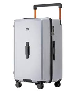 Wnota Gepäck 26-Zoll-Gepäck, Verdickter Reißverschluss, Breiter Trolley, Verschleißfester Koffer, Aufgegebenes Gepäck Trolley-Koffer (Color : Sliver, Size : 26inch) von Wnota