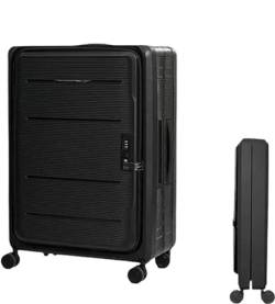 Wnota Gepäck Faltbare Koffer, Verstellbarer Trolley, Handgepäck, Vorne Offener Tragbarer Koffer Trolley-Koffer (Color : B, Size : 20 inch) von Wnota