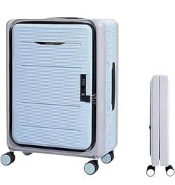 Wnota Gepäck Faltbare Koffer, Verstellbarer Trolley, Handgepäck, Vorne Offener Tragbarer Koffer Trolley-Koffer (Color : F, Size : 20 inch) von Wnota