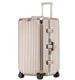 Wnota Gepäck Handgepäck-Hartschale Mit Aluminiumrahmen, Spinner-Räder Verriegeln Koffer, Aufgegebenes Gepäck Trolley-Koffer (Color : A, Size : 26in) von Wnota