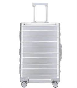 Wnota Gepäck Handgepäck-Koffer Mit Rollen, Koffer Aus Aluminium-Magnesium-Legierung, Aufgegebenes Gepäck Trolley-Koffer (Color : C, Size : 24inch) von Wnota