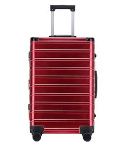 Wnota Gepäck Klassischer Koffer Mit Aluminiumrahmen, TSA-Schloss, Ohne Reißverschluss Und Leisen Rollen Trolley-Koffer (Color : B, Size : 24") von Wnota