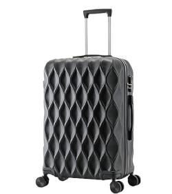 Wnota Gepäck Koffer Mit Rollen, Passwort-Handgepäck, Großer Aufbewahrungskoffer Trolley-Koffer (Color : Svart, Size : 24 in) von Wnota