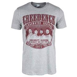 Retro Mens Revival Creedence Clearwater 1971 Rock Grey t-Shirt CCR New von WoD