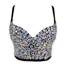 Woboren Damen Korsett Bustier BH Dessous Tank Top Trägertop Crop Top Corsage Schlanke Weste (# 11 Schwarz, M) von Woboren