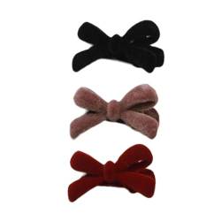 3 x französische Haarnadeln mit Schleife, stilvolle Haarspange für Damen und Mädchen, elegante Perlen, Schmetterlingsknoten, Haarschmuck, modische Schleifen, Haarnadel von Woedpez