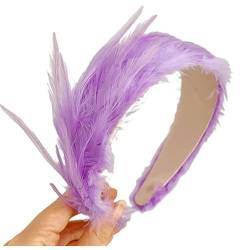 Buntes Feder-Haarband, Fascinator, Kopfschmuck für Pferderennen, Maskerade, Teeparty, Rollenspiele, Kopfbedeckung, Haarschmuck von Woedpez