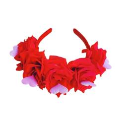 Glitzer-Blumen-Haarbänder für Damen, Valentinstags-Stirnbänder mit Herz-Stirnband für Mädchen, Festival, Tanzparty, Blumenstirnbänder für Frauen, Blumenstirnbänder für Frauen, Abschlussball von Woedpez