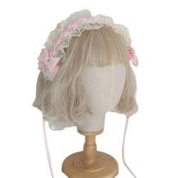 Hübsche Blumen-Haarspange für Mädchen, Frühlingsspitze, Rüschen-Stirnband für Teenager, Erwachsene, bunte Pferdeschwanz-Haarnadel, Blumen-Haarnadel, Clip, Blumen-Haarnadeln für Damen, von Woedpez
