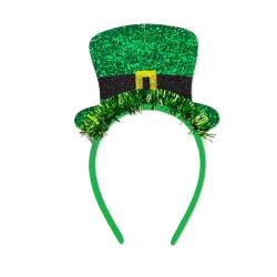 Patrick's Day Stirnband mit Kleeblatt, Festivalaufführungen, Kopfschmuck, Weihnachtsgeschenk für Paare, Kleeblatt, Stirnband für Damen, Kleeblatt, Stirnband für Mädchen, Kleeblatt, Laufstirnband von Woedpez