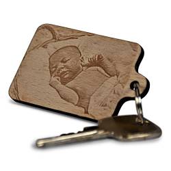 Wogenfels - Schlüsselanhänger aus Holz mit deiner Fotogravur | Das ideale Geschenk mit persönlicher GRAVUR | QUALITÄT und SUPPORT aus Österreich von Wogenfels