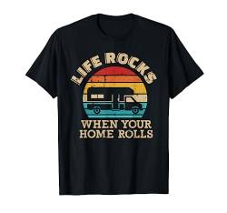 Camping Wohnmobil vintage Life rocks Spruch T-Shirt von Wohnmobil Geschenke