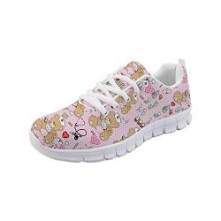 Woisttop Doctor Bear Modetrainer für Frauen Schnüren Sie Air Mesh Lightweight Go Easy Walking Sneakers von Woisttop