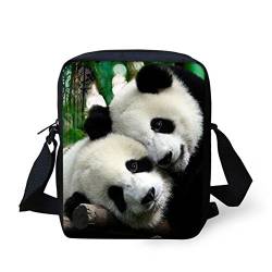 Woisttop Umhängetasche mit Tierdruck, lässig, Mini-Handtasche für Damen, Kinder, für Reisen, Schule, panda, Einheitsgröße, Kuriertasche von Woisttop