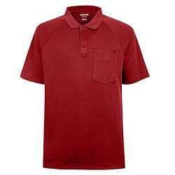 Herren Golf-Shirt, LSF 50+, Sonnenschutz, schnell trocknend, kurzärmelig, Sport-Tennis-Polo-Shirts, 12130#Rot, 4X-Groß von Woitury