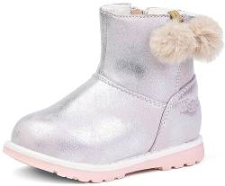 Mädchen Winterschuhe Wärme Gefütterte Schneestiefe Winterstiefel Rutschfest Stiefel Schlupfstiefel Kinderschuhe für den Winter (Rosa, EU Schuhgrößensystem, Kleinkind, Numerisch, M, 26) von Wojtyłko