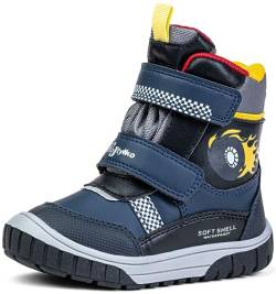 Warme wasserabweisend Winterstiefel Jungen mit rutschfester Sohle Schneestiefel Kinderschuhe für den Winter Snowboots (Navy Blau, eu_footwear_size_system, toddler, numeric, medium, numeric_21) von Wojtyłko