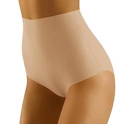 Wolbar Dame Slip Hoher Bund Shapewear Klassisch Nahtlos Unterhose WB441, Beige,XXL von Wol-Bar