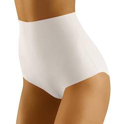 Wolbar Dame Slip Hoher Bund Shapewear Klassisch Nahtlos Unterhose WB441, Weiß,L von Wol-Bar