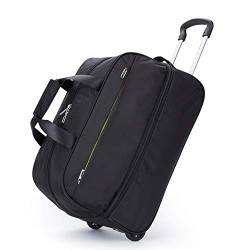 WolFum ZHANGQIANG Damen-Reisetaschen, Damen-Handgepäck mit Rollen, Trolley, groß, groß, mehrere Farbauswahl (Farbe: Grün, Größe: 39 x 32 x 49 cm). Doppelter Komfort von WolFum