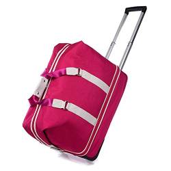 ZHANGQIANG Damen-Trolleytaschen mit Rollen, große Damen-Handgepäck-Reisetasche, doppellagig, hohe Kapazität, mehrere Farbauswahl (Farbe: Lila, Größe: 42 x 20 x 52 cm), doppelter Komfort von WolFum