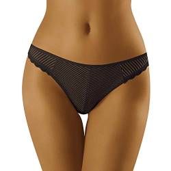 Wolbar Dame String Unterhose Unterwäsche WB117, Schwarz,M von Wolbar