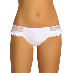 Wolbar Damen Hipster String Aus Tüll WB60, Weiß,L von Wolbar