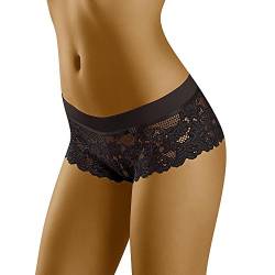 Wolbar Damen Sexy Short-Strings Spitze Miederslip Slips Boxershorts WB194, Schwarz,S von Wolbar