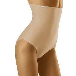 Wolbar Damen Slip Hoher Bund Shapewear Unterhose Unterwäsche Diamond 3509, Beige,L von Wolbar