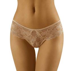 Wolbar Damen Slip Unterhose Bikinislip Spitze WB425, Beige,S von Wolbar