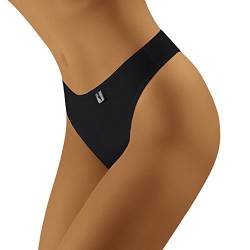 Wolbar Damen String Aus Baumwolle WB154, Schwarz,L von Wolbar