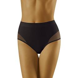 Wolbar Miederslip Dame Shapewear Musterlos Hoher Bund WB302, Schwarz,S von Wolbar