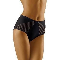 Wolbar Slip Damen Musterlos Hoher Bund WB304, Schwarz,L von Wolbar