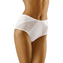 Wolbar Slip Damen Musterlos Hoher Bund WB304, Weiß,XL von Wolbar