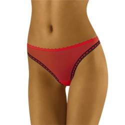 Wolbar String Dame Dessous Borte WB307, Rot,S von Wolbar