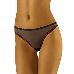 Wolbar String Dame Dessous Borte WB307, Schwarz,S von Wolbar