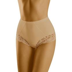 Wolbar WB216 Damen Slip Unterhose Taille Hoher Bund, Beige,M von Wolbar