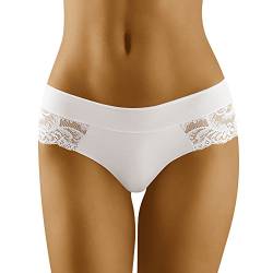 Wolbar WB403 Damen Shorts Unterhose Unterwäsche Laserschnitt, Weiß,S von Wolbar