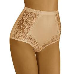 Wolbar WB412 Dame Slip Taillenmieder Hoher Bund Unterhose, Beige,M von Wolbar