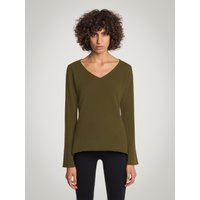 Wolford - Cashmere A Shape Top Long Sleeves, Frau, earth green, Größe: M von Wolford