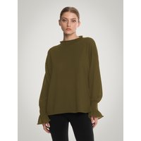 Wolford - Cashmere Loose Top Long Sleeve, Frau, earth green, Größe: M von Wolford