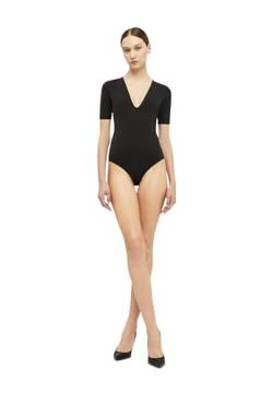 Wolford Damen Deep V String Body,Frauen String-Body,Basic,Langarm-Oberteil,Rundhals-Ausschnitt,figurbetont,transparent,Black,XS (X-Small) von Wolford