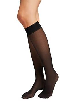 Wolford Damen Kniestrumpf Pure Energy 30 Leg Vitalizer, 30 Den, Schwarz (Black 7005), Large von Wolford