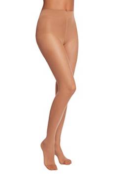 Wolford Damen Pure 10 Strumpfhose, 10 DEN, Braun (Gobi 4365), Large von Wolford