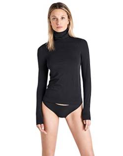 Wolford Damen Rollkragen-Pullover Aurora Top Long Sleeves,Frauen hochgeschlossen,enganliegend,figurbetont,weich,Black,L (Large) von Wolford