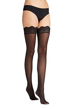 Wolford Damen Velvet Light Stay-Up Strumpfhose, 40 DEN, Schwarz (Black 7005), Small von Wolford