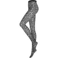 Wolford Josey Feinstrumpfhose, Animal-Print, transparent, für Damen, schwarz, M von Wolford