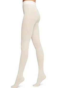 Wolford Mary Cotton Rib Tights-XL-Ecrue von Wolford