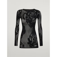 Wolford - Net Roses Top Long Sleeves, Frau, black, Größe: L von Wolford