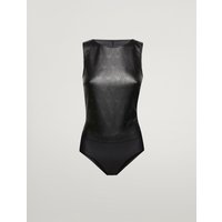 Wolford - Net Vegan Leather Panty Body, Frau, black, Größe: 34 von Wolford